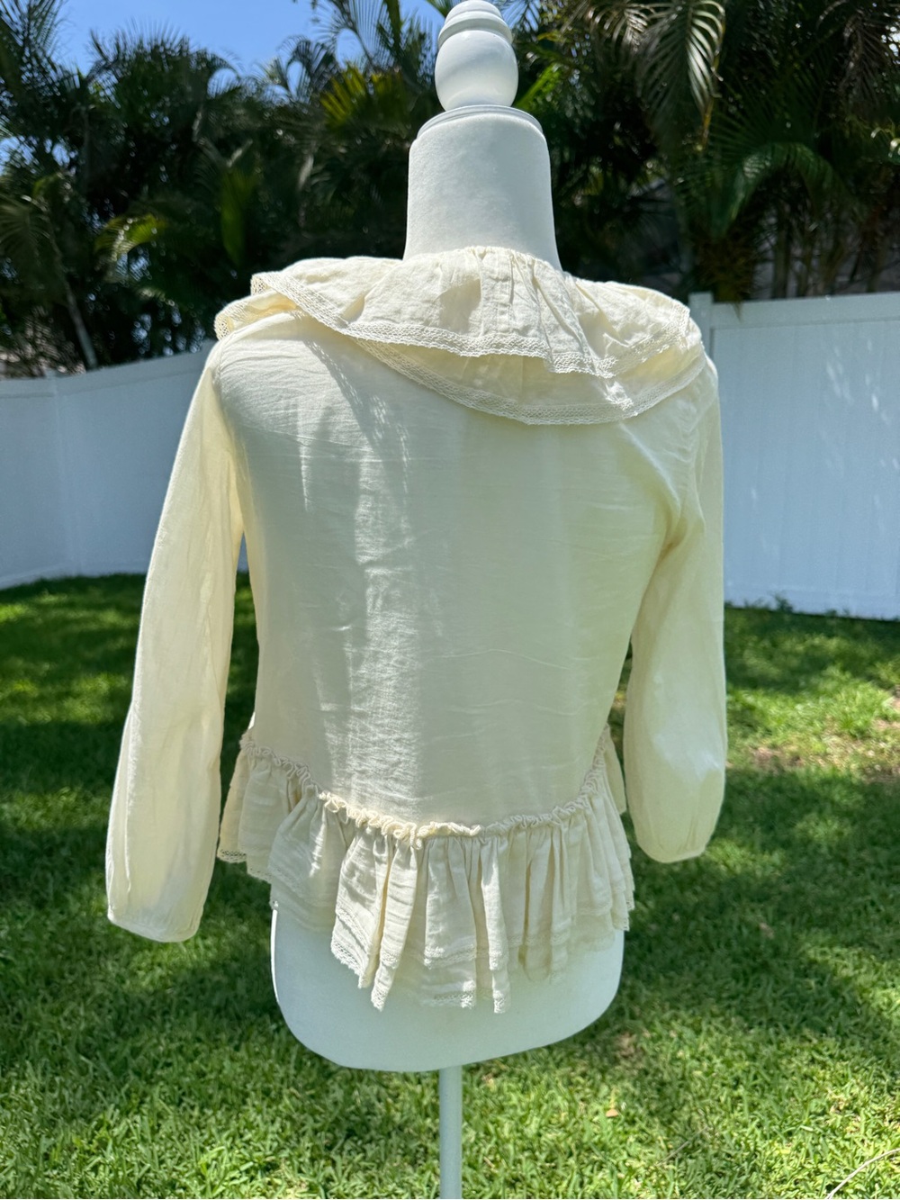 Denim & Supply Ralph Lauren Off-White Cotton Blouse - Picture 3 of 6